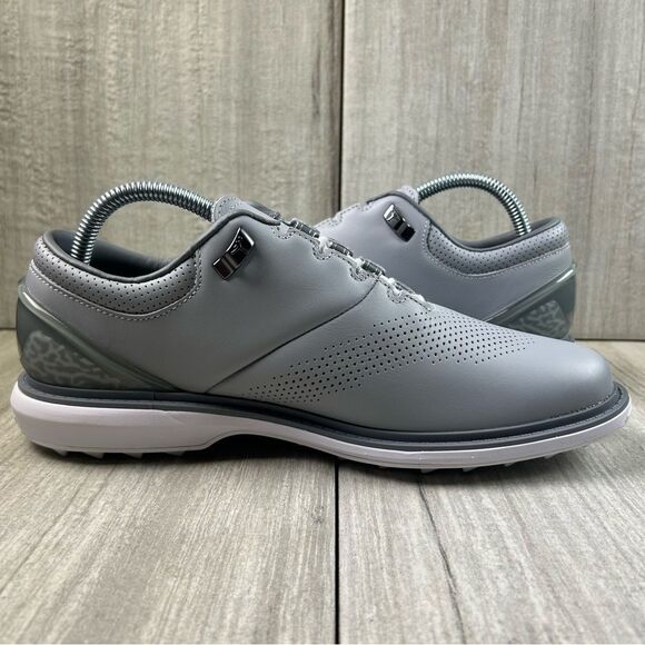 NEW Jordan ADG 4 Golf Wolf Grey Athletic Sneaker Cleats dm0103-010 Men’s Size 8 - Picture 2 of 10